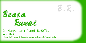 beata rumpl business card